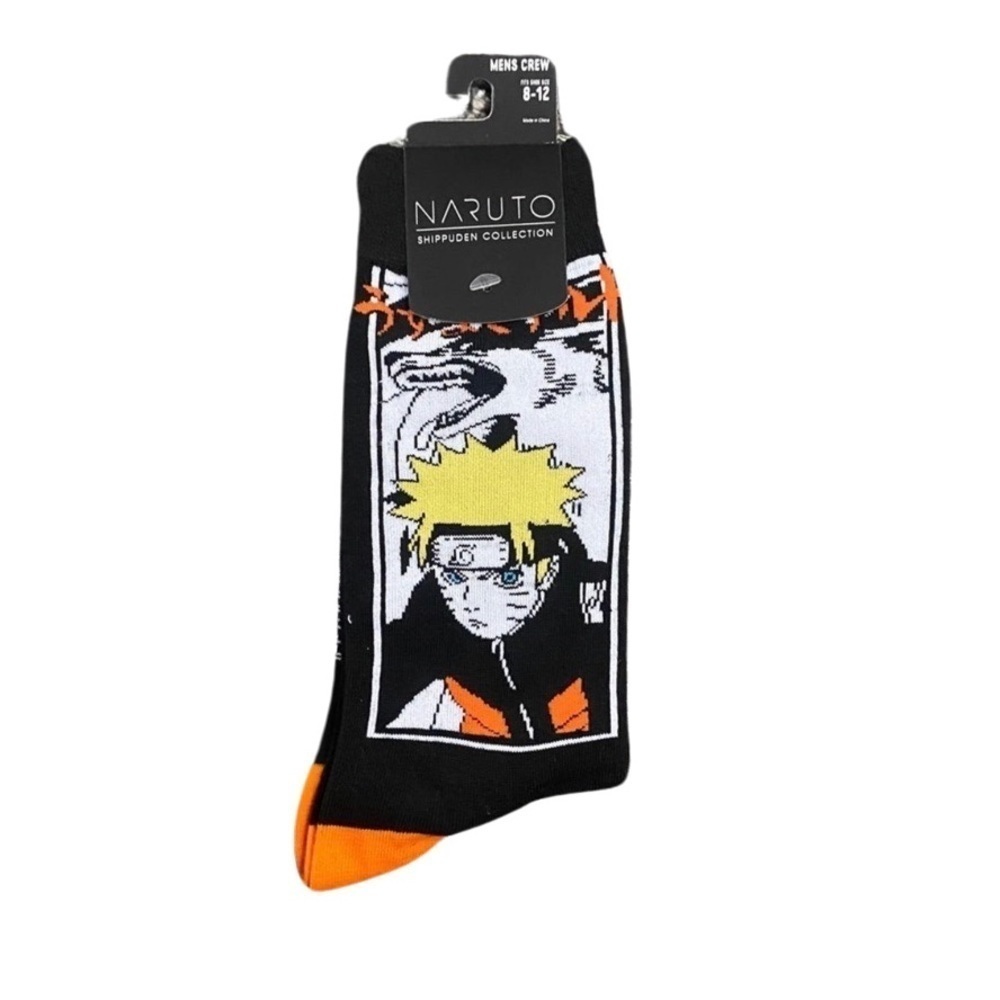 Naruto Shipddun Collection High Cut Socks in Black, Size 8-12​​​​​​​​​